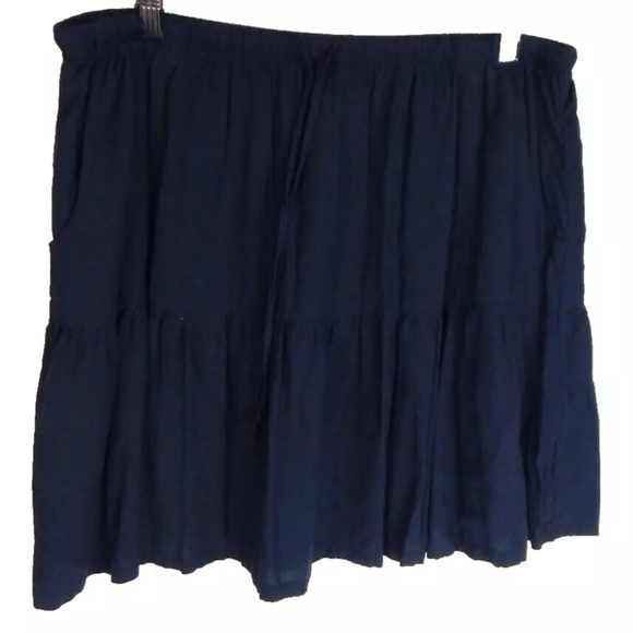 Jams World Black Drawstring Tiered Mini Skirt - Picture 1 of 3
